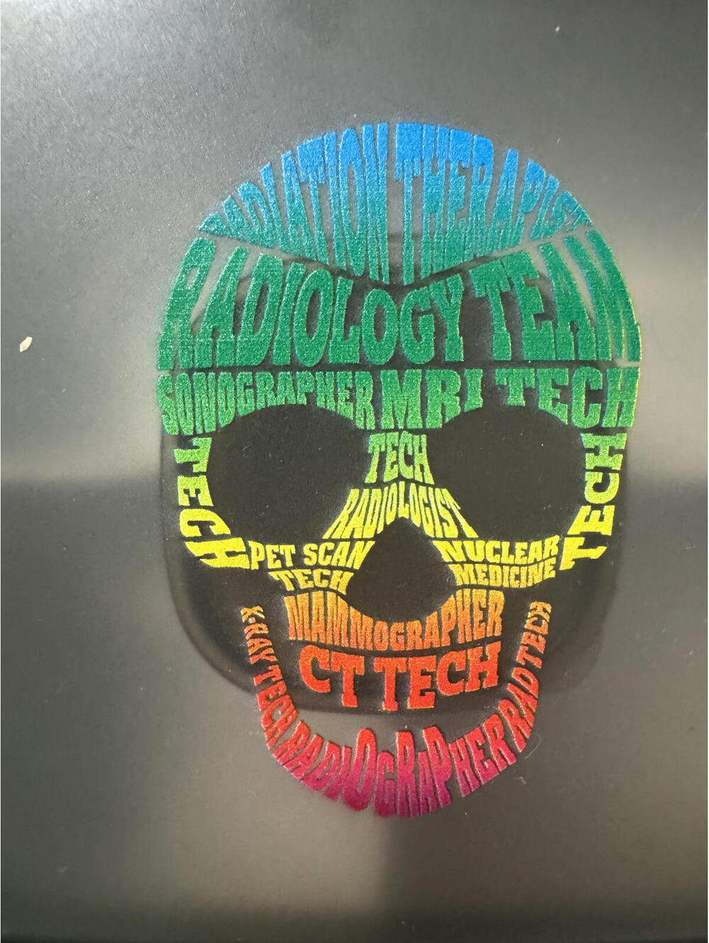 Medical Professional's Lunch Box with Colorful Skull Design and Compartments